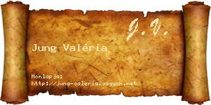 Jung Valéria névjegykártya